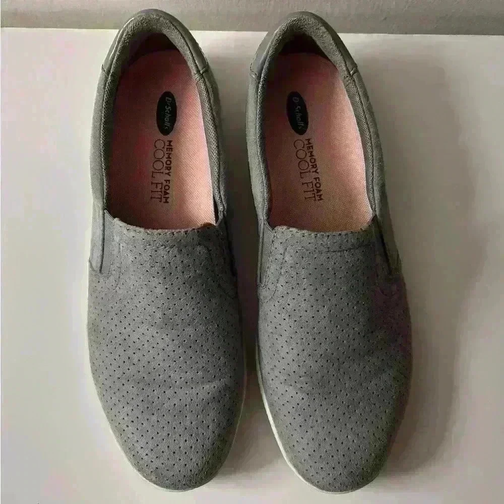 Dr Scholl’s Mattison Loafer Shoe Womens Gray Flat Comfort Casual Ladies Size 8.5